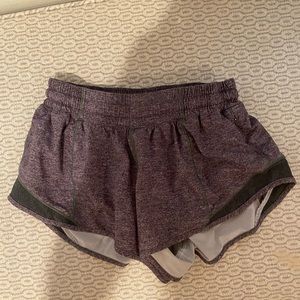 Grey lululemon hotty hot shorts